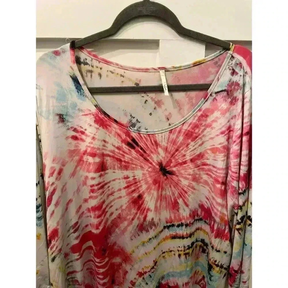 Voll Boho Tie-Dyed Multicolor Boutique Tunic, 3XL - Picture 2 of 5